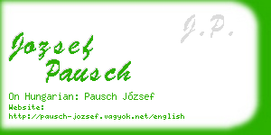 jozsef pausch business card