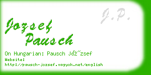 jozsef pausch business card